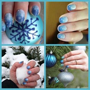 Jamberry Nail Wrap- Let it Snow (12 pieces)